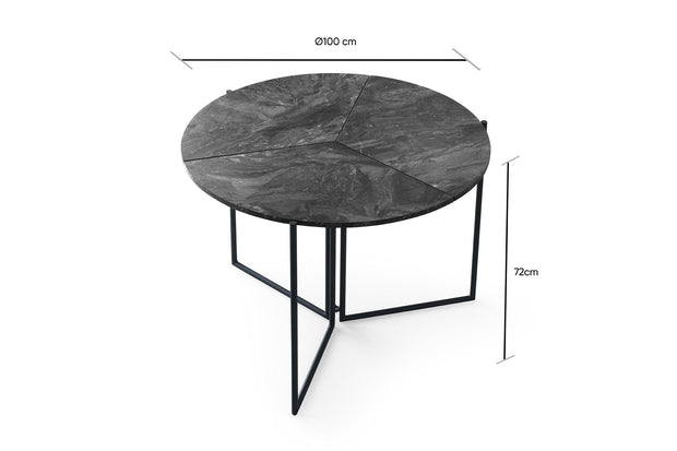 Tavolo da pranzo rotondo Yopro 1202 Antracite (4)