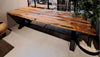 Mobex Tavolo in legno massello e gambe in metallo Artemis Rustic Irregular Quercia