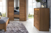 Velvet 75 Cassettone in rovere rustico a 4 cassetti impiallacciato e paglia, l105xl42xh110 cm (2)