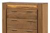 Velvet 75 Cassettone in rovere rustico a 4 cassetti impiallacciato e paglia, l105xl42xh110 cm (3)