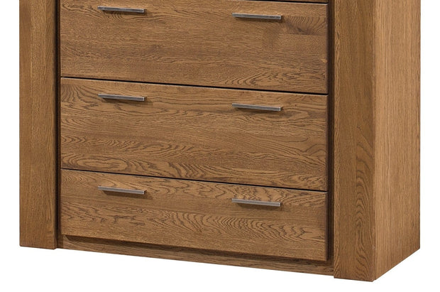 Velvet 75 Cassettone in rovere rustico a 4 cassetti impiallacciato e paglia, l105xl42xh110 cm (4)