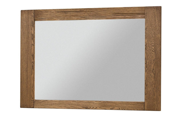 Velvet 81 Small Oak Specchio decorativo rustico con cornice impiallacciata, l105xH70 cm