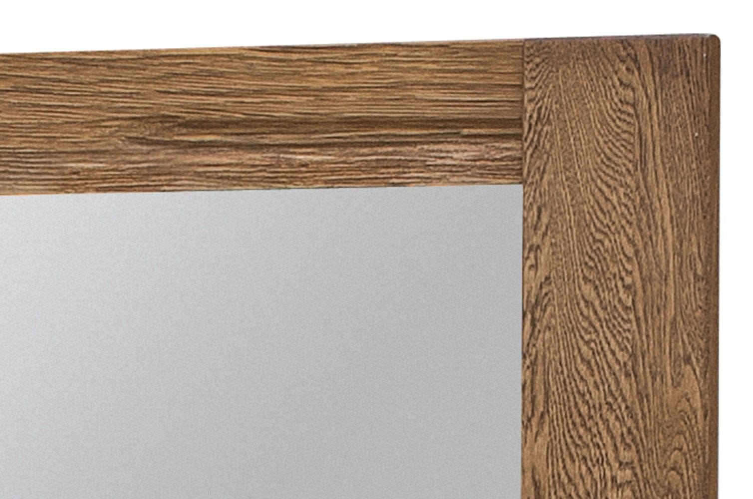Velvet 81 Small Oak Specchio decorativo rustico con cornice impiallacciata, l105xH70 cm (3)