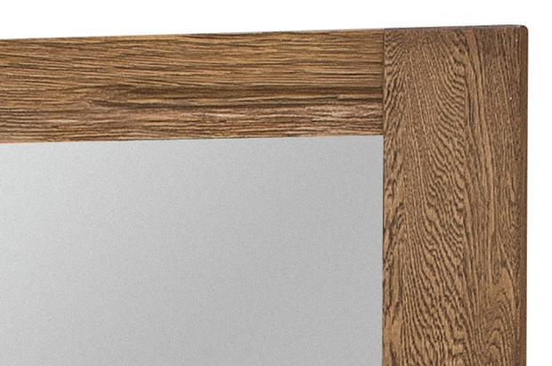 Velvet 81 Small Oak Specchio decorativo rustico con cornice impiallacciata, l105xH70 cm (3)