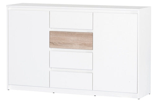 Venetia 06 Bianco / Rovere Sonoma, l145xL38xH90 cm
