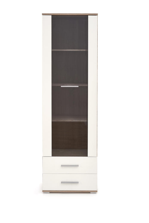 Halmar Vetrina con 1 anta e 2 cassetti Liamis W-1 Bianco