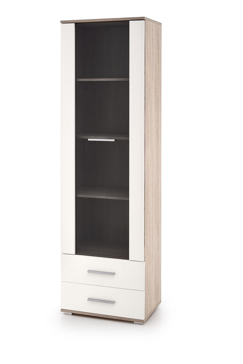 Halmar Vetrina con 1 anta e 2 cassetti Liamis W-1 Bianco
