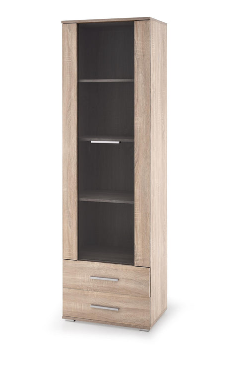 Halmar Vetrina con 1 anta e 2 cassetti Liamis W-1 Quercia