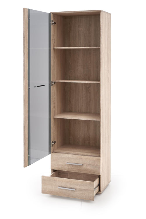 Halmar Vetrina con 1 anta e 2 cassetti Liamis W-1 Quercia