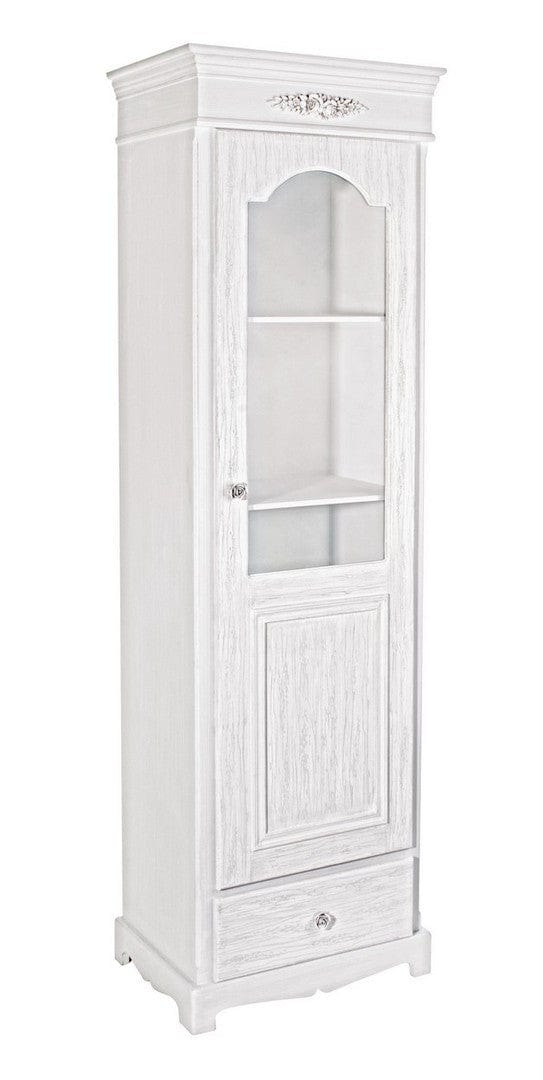 Bizzotto Vetrina con 1 cassetto e 1 anta Blanc Bianco