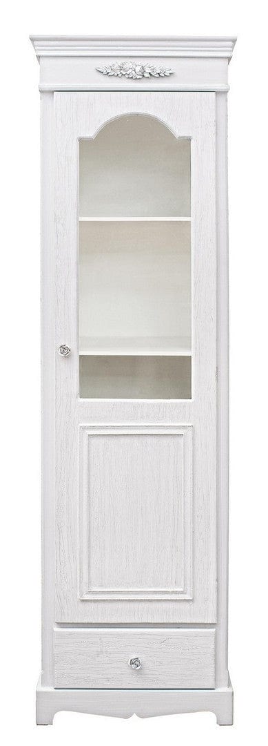 Bizzotto Vetrina con 1 cassetto e 1 anta Blanc Bianco