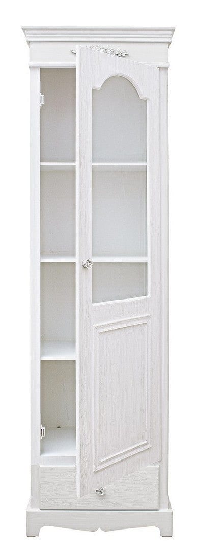 Bizzotto Vetrina con 1 cassetto e 1 anta Blanc Bianco